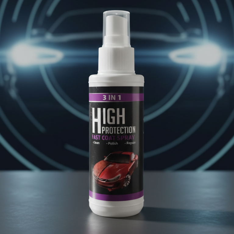 3 In 1 High Protection Quick Car Coating Spray, Ceramic Car Coating Spray Crystal Coating For Car - Quantity 100ml