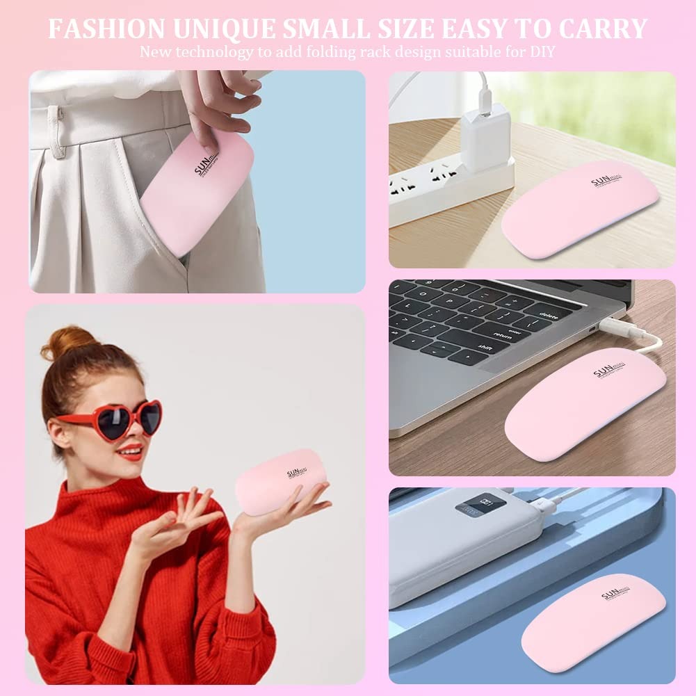 UV Led Lamp For Nails 6W Nail Lamp Light With Timer Mini Premium Quality Smooth Finish Durable Stylish And Compact Design