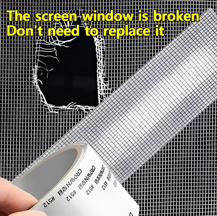 Waterproof Self Adhesive Window Screen Repair Tape Anti Insect Mesh Patch Strong Adhesive 2M Length
