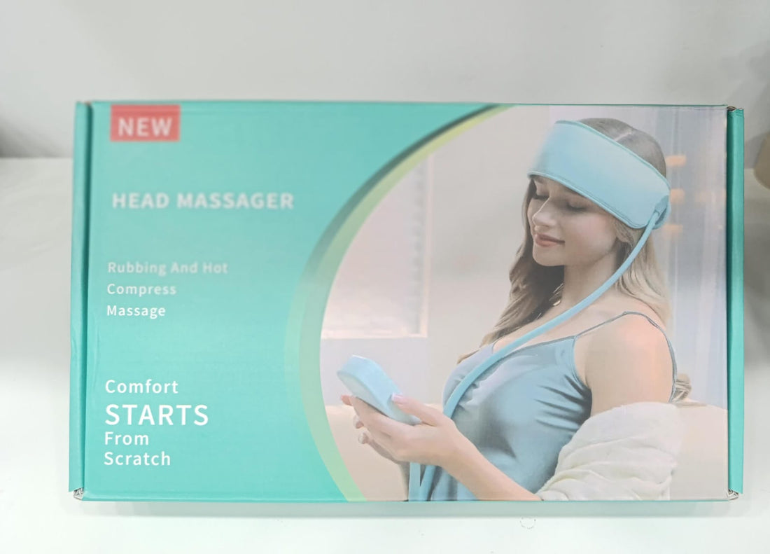 360 Degree Relaxation Electric Head Massager With Air Compression Kneading Heat Therapy Type C Port Rechargeable
