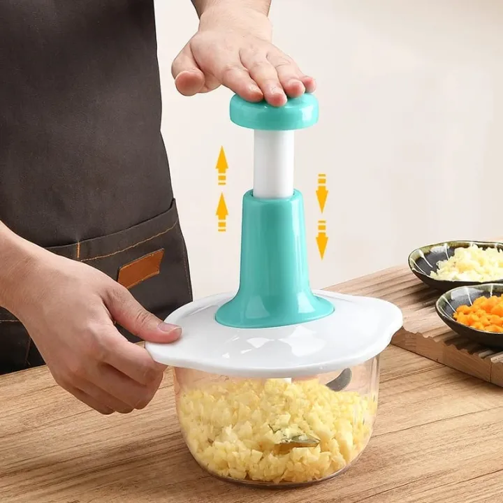Push Chopper | Hand Press Manual Push Chopper For Kitchen Use | Food Chopper Multipurpose 1.5L