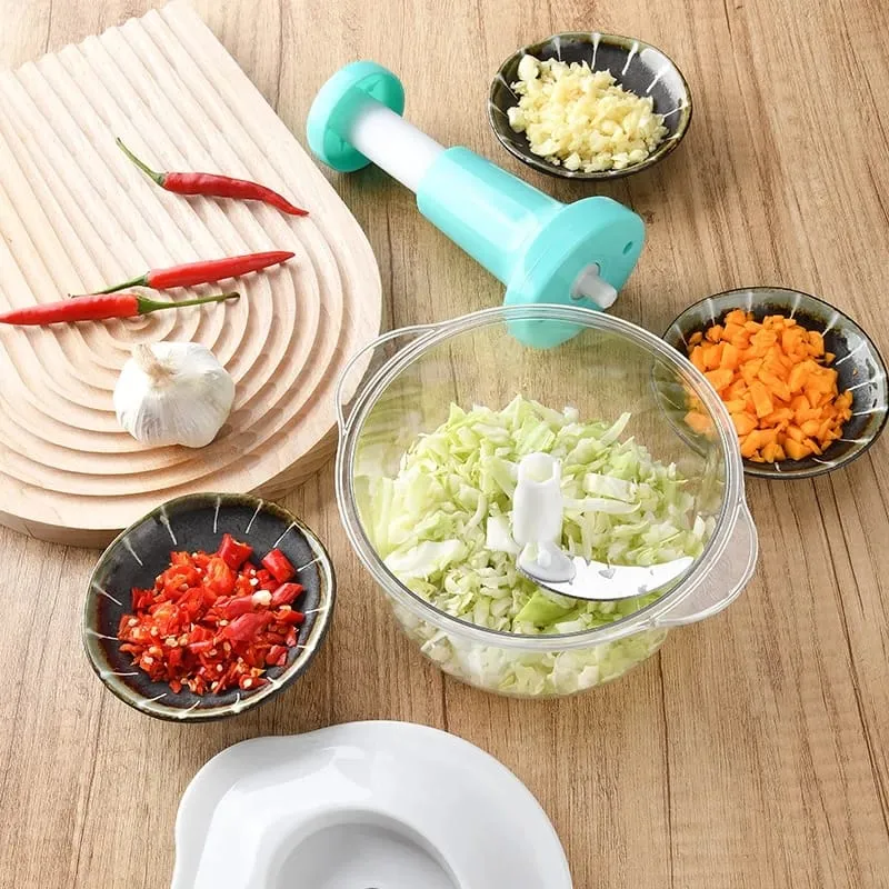 Push Chopper | Hand Press Manual Push Chopper For Kitchen Use | Food Chopper Multipurpose 1.5L