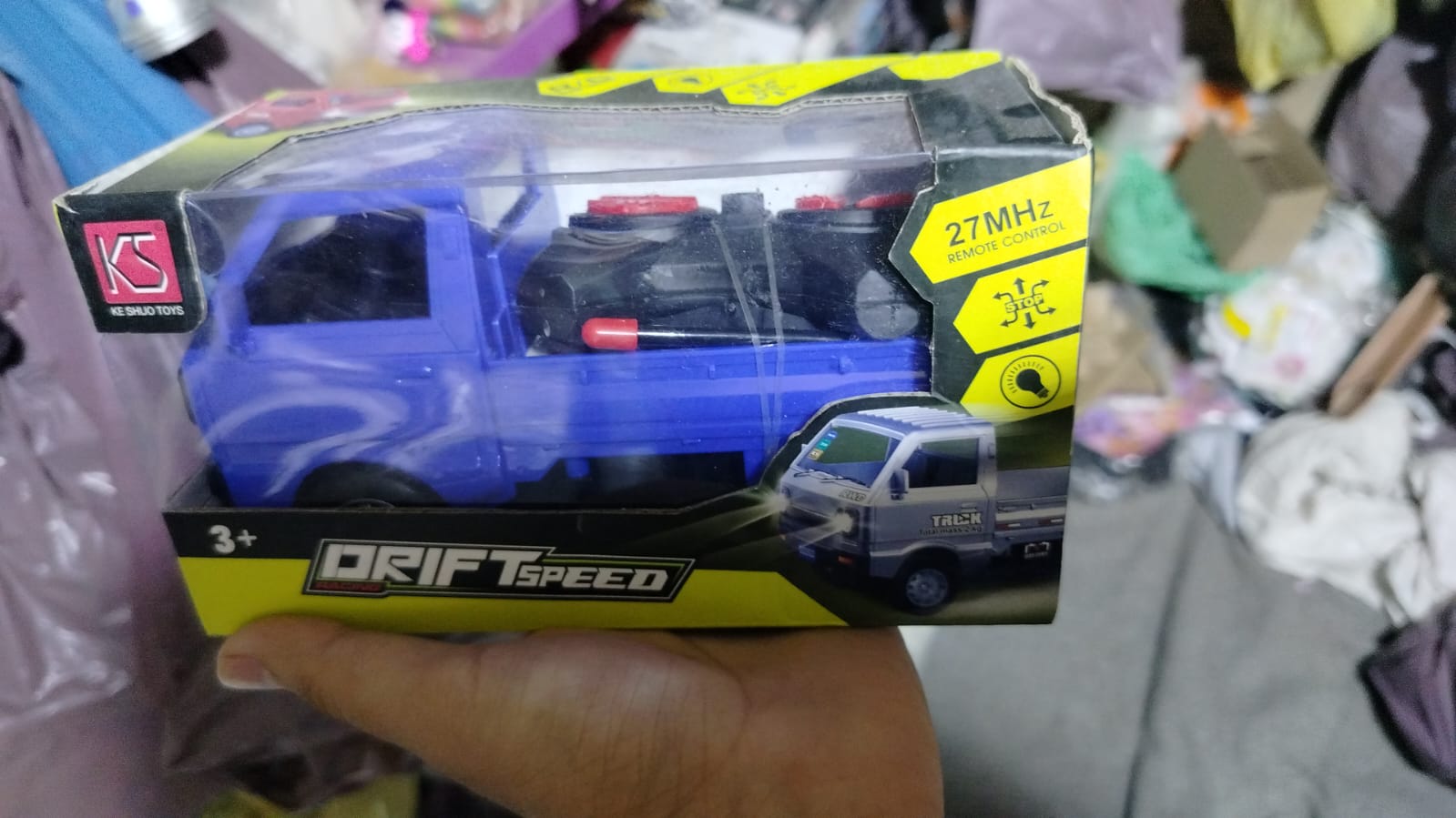 Drift Speed 27MHz Remote Control RC Toy Blue Truck for Kids
