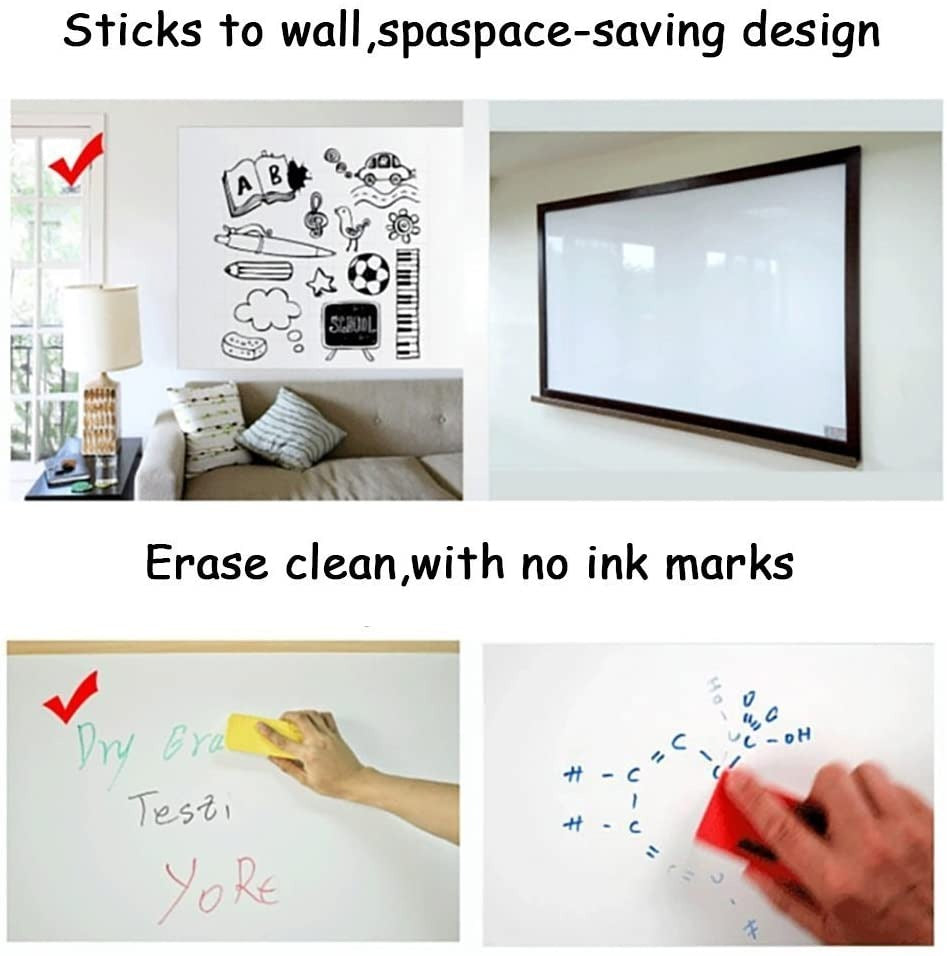 Artisan Dry Erase Whiteboard Sticker Vinyl – Self-Adhesive Reusable White Board Wall Sticker for Home, Office & Classroom