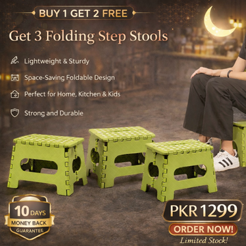 Buy 1 get 2 free Offer Lightweight Folding Step Stool 3 Pcs