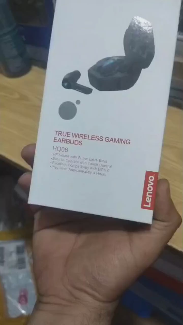 Professional Lenovo Hq08 Tws Gaming Earbuds Low Latency Hifi Sound 100 Percent Original