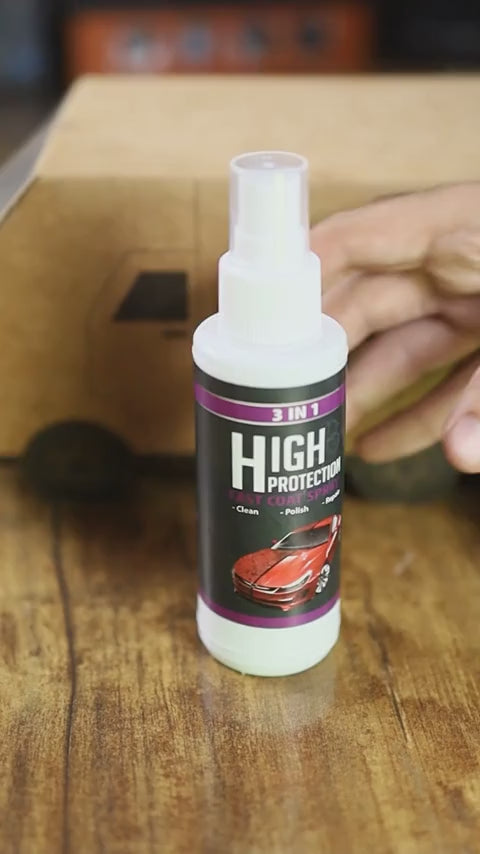 3 In 1 High Protection Quick Car Coating Spray, Ceramic Car Coating Spray Crystal Coating For Car - Quantity 100ml